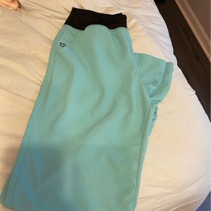 Size small wonder wink aqua scrub pants wide leg